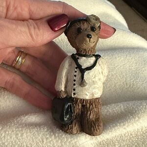 Charming dr. Good Health Bear Figurine - Cream and Brown